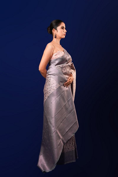 Kanchipuram Saree Lavender Grey