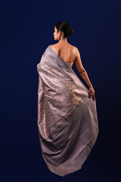 Kanchipuram Saree Lavender Grey