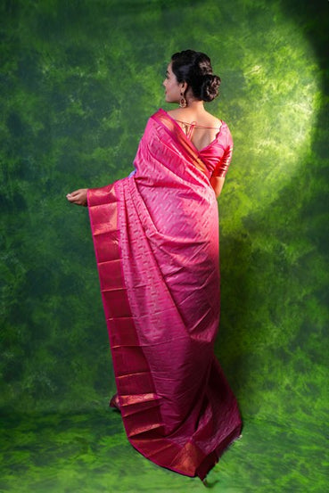 Kanchipuram Saree Rani Pink