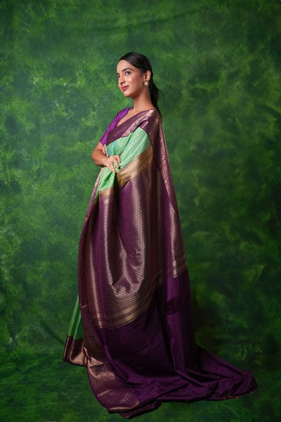 Kanchipuram Saree Sea Green