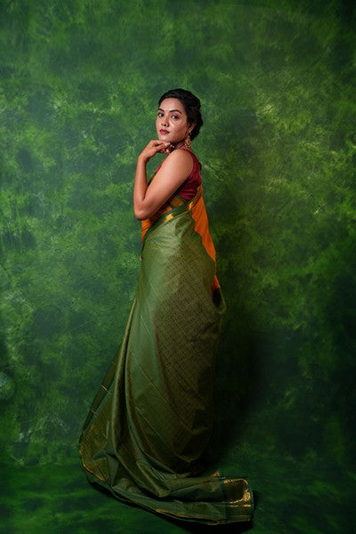 Kanchipuram Silk Forest Green