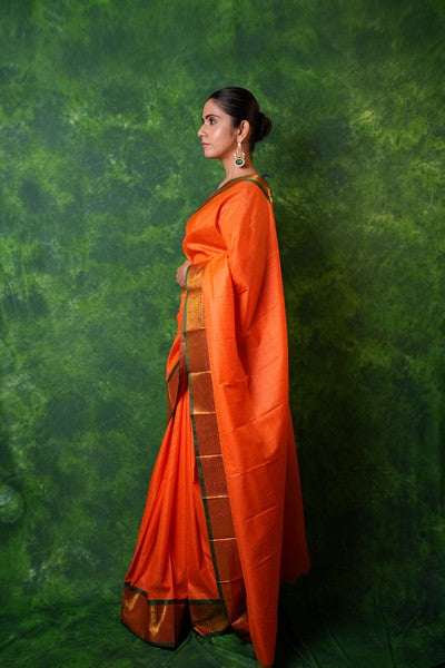 Kanchipuram Vibrant Orange