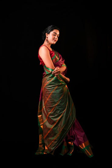 Kanchipuram Bottle Green Silk