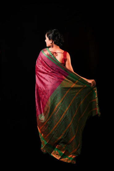 Kanchipuram Bottle Green Silk