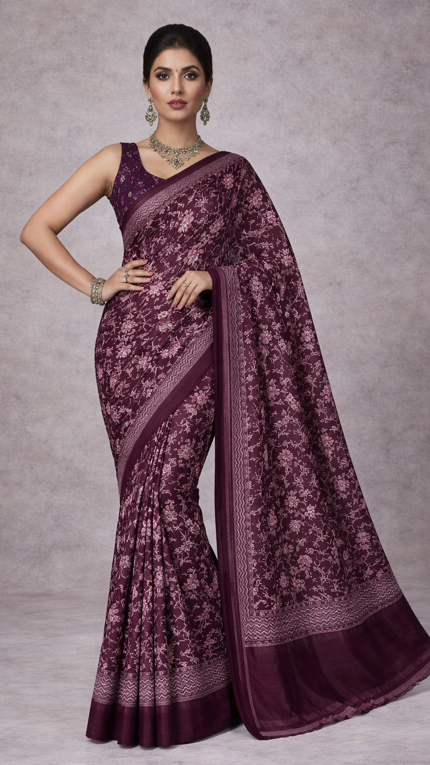 Wine Purple with Pink