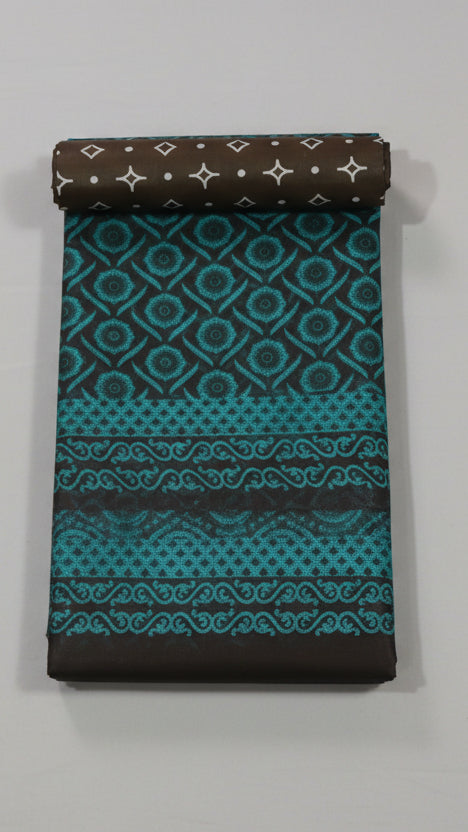 Teal Blue &amp; Coffee Brown