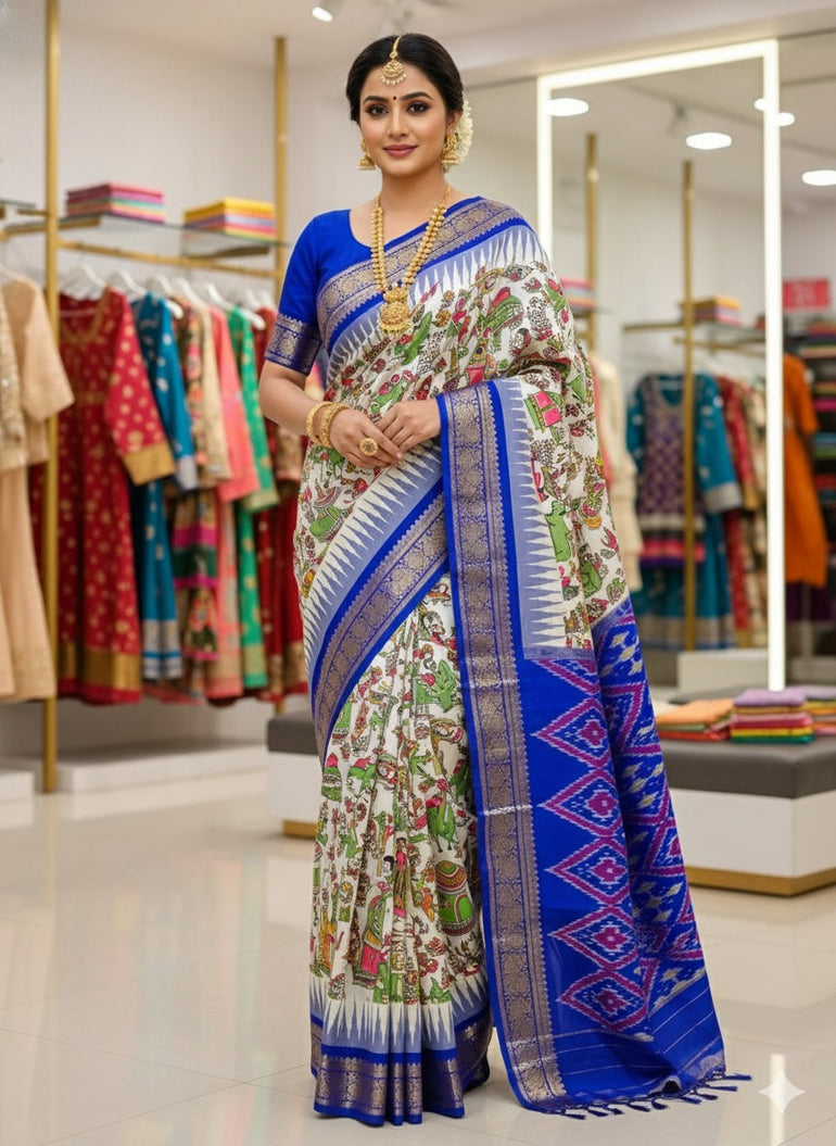 Ikkat Silk - Silk Mark Certified