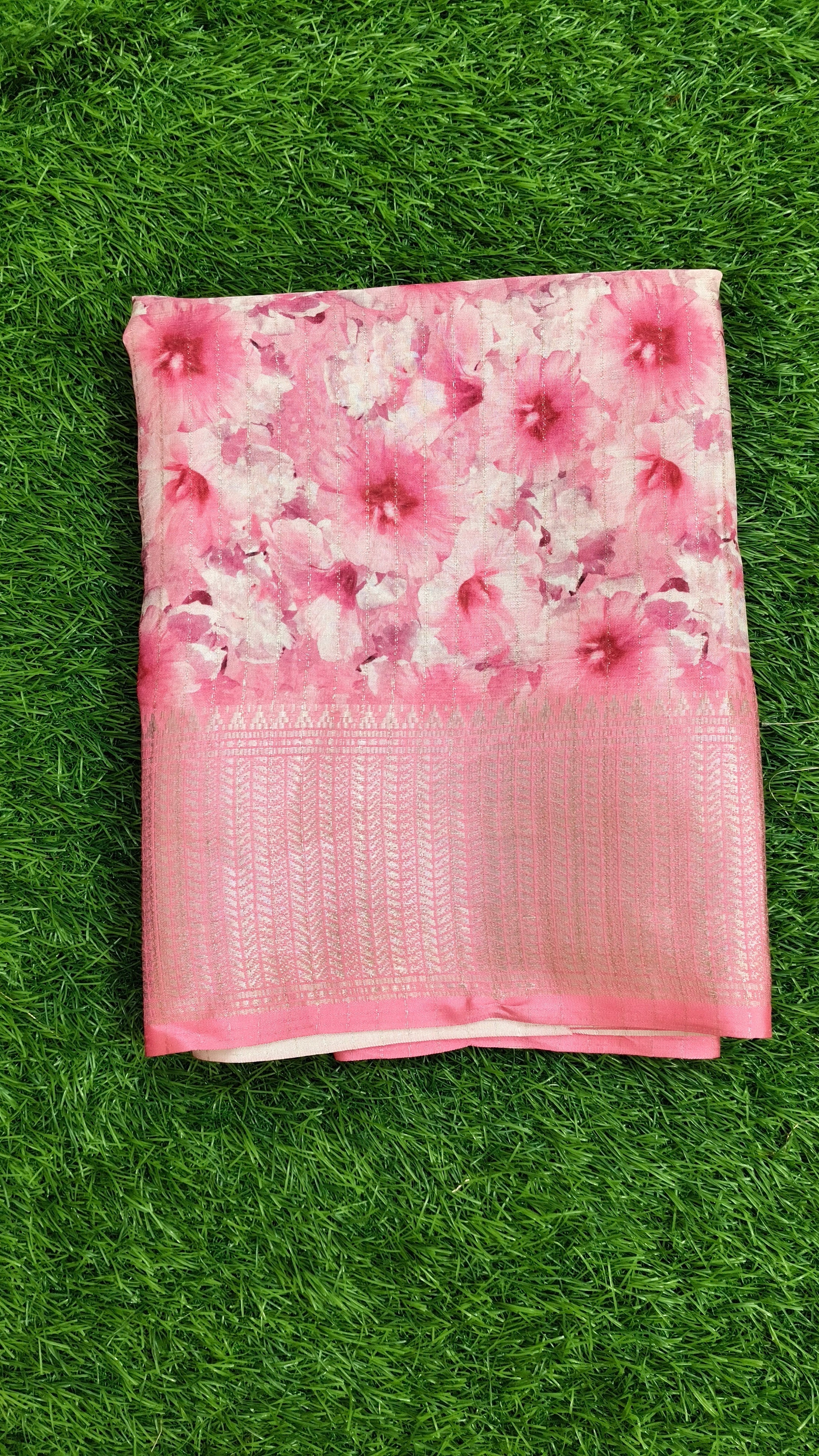 Pink Fusion Saree