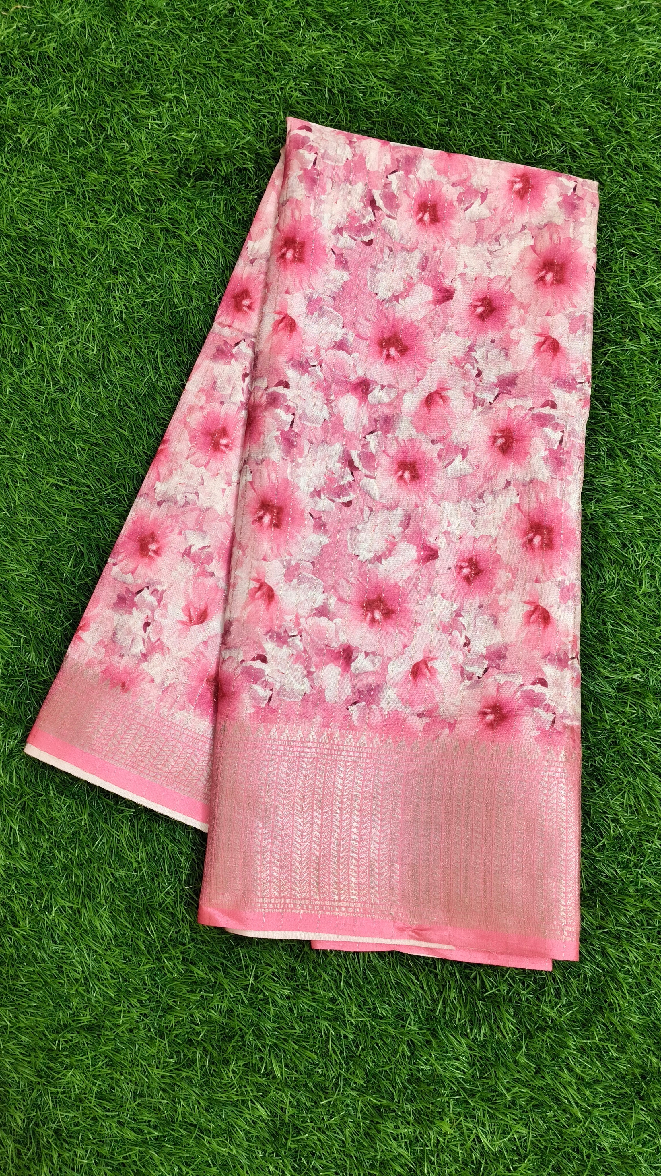 Pink Fusion Saree