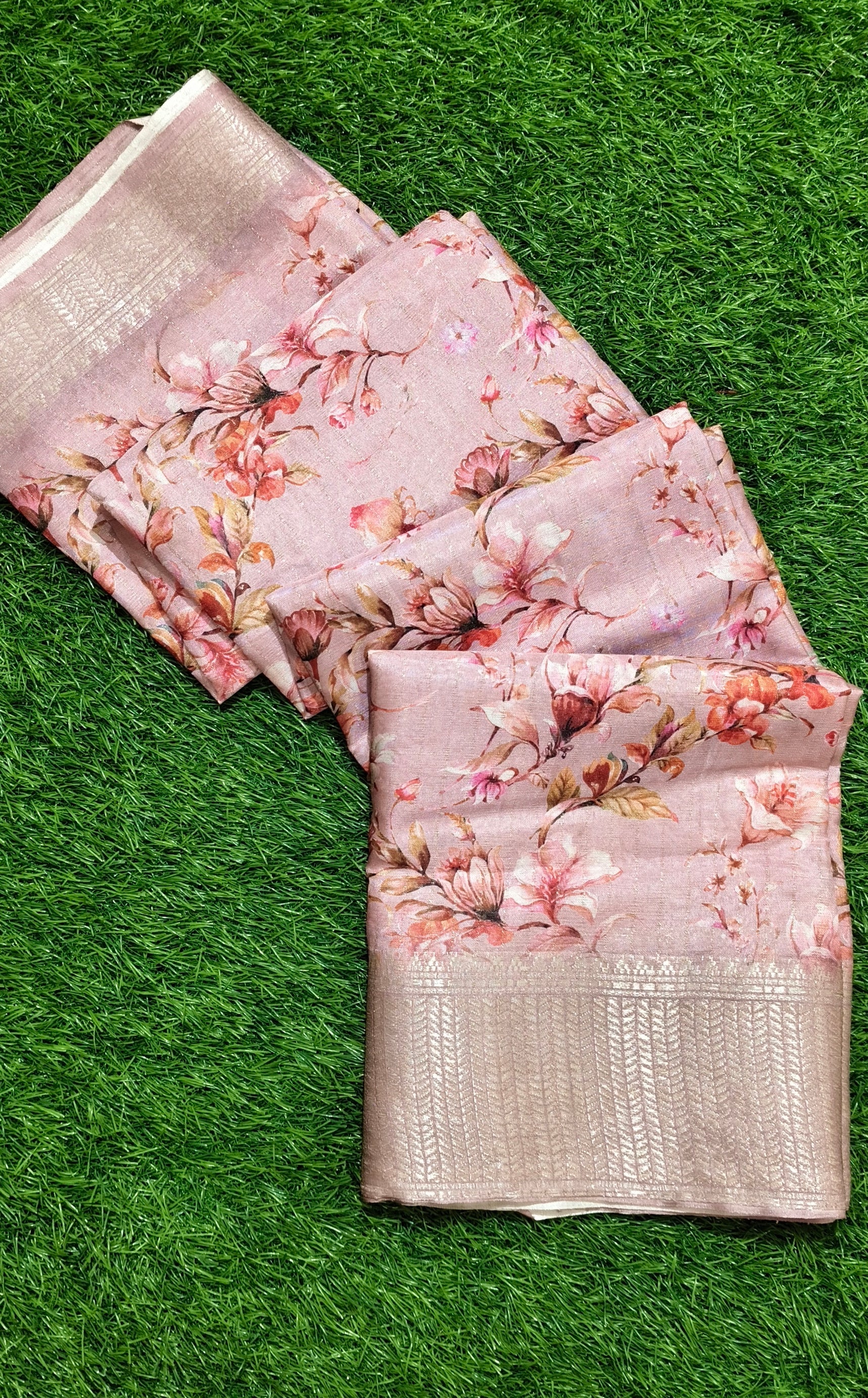 Ethereal Dusty Pink Floral Saree