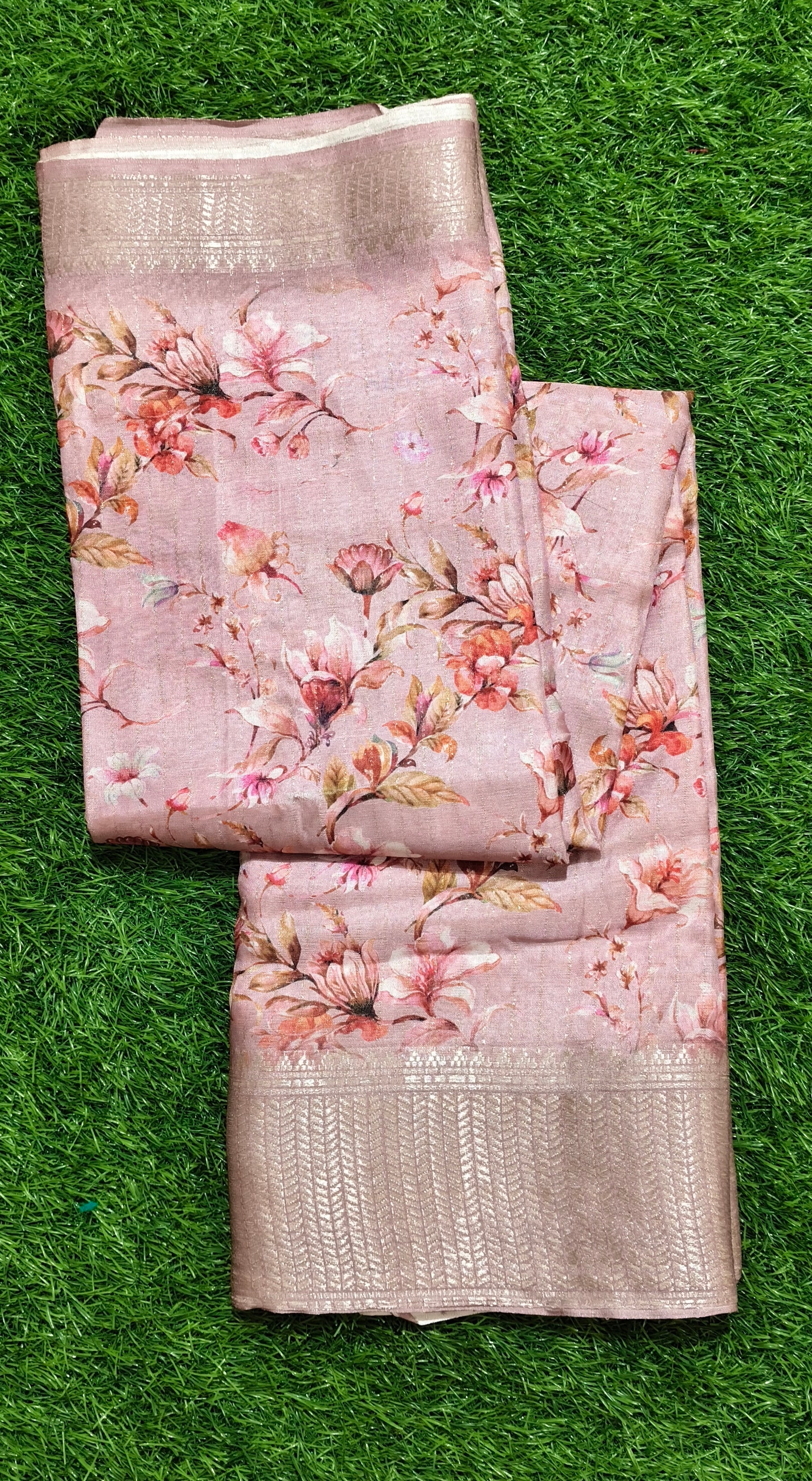 Ethereal Dusty Pink Floral Saree