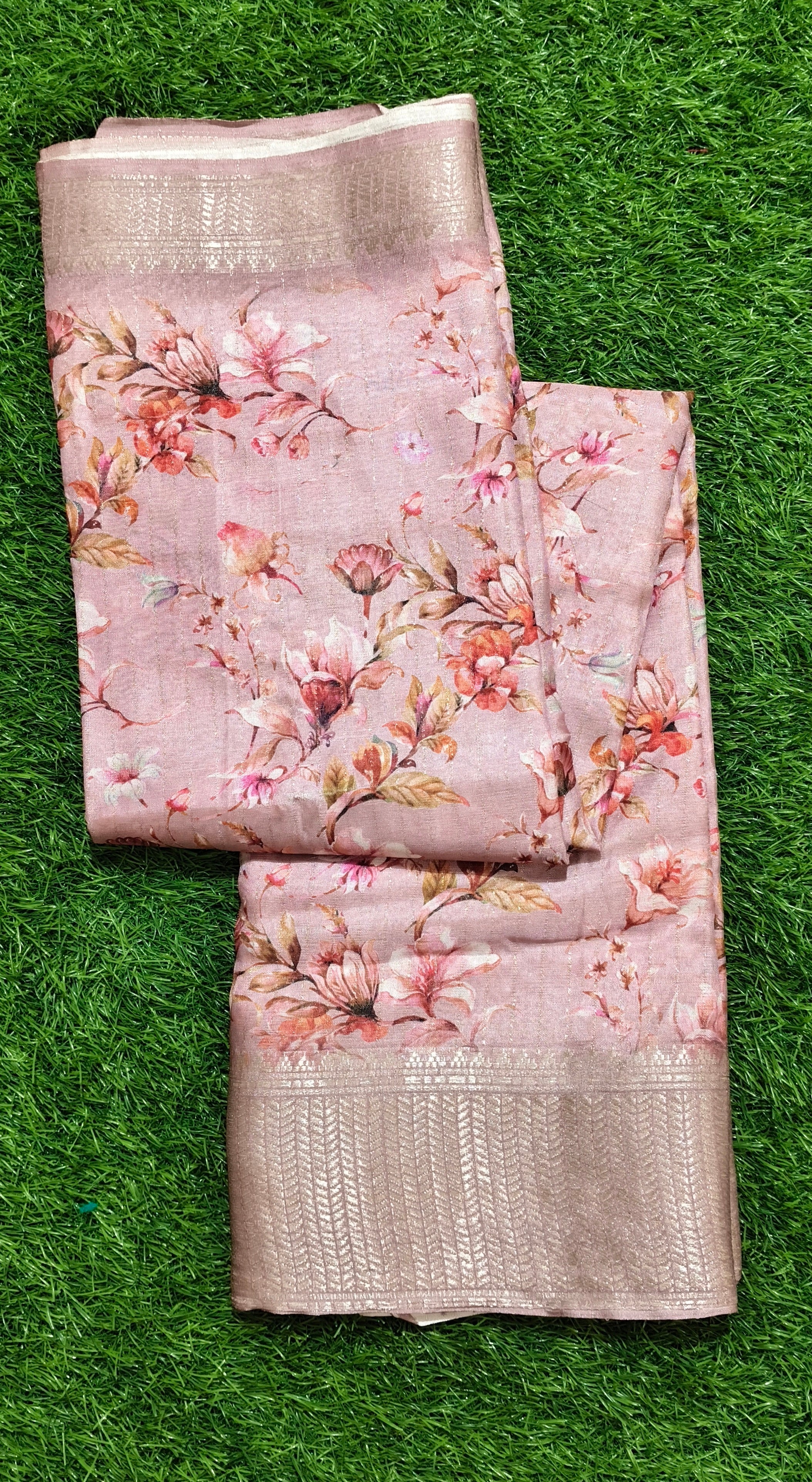 Ethereal Dusty Pink Floral Saree