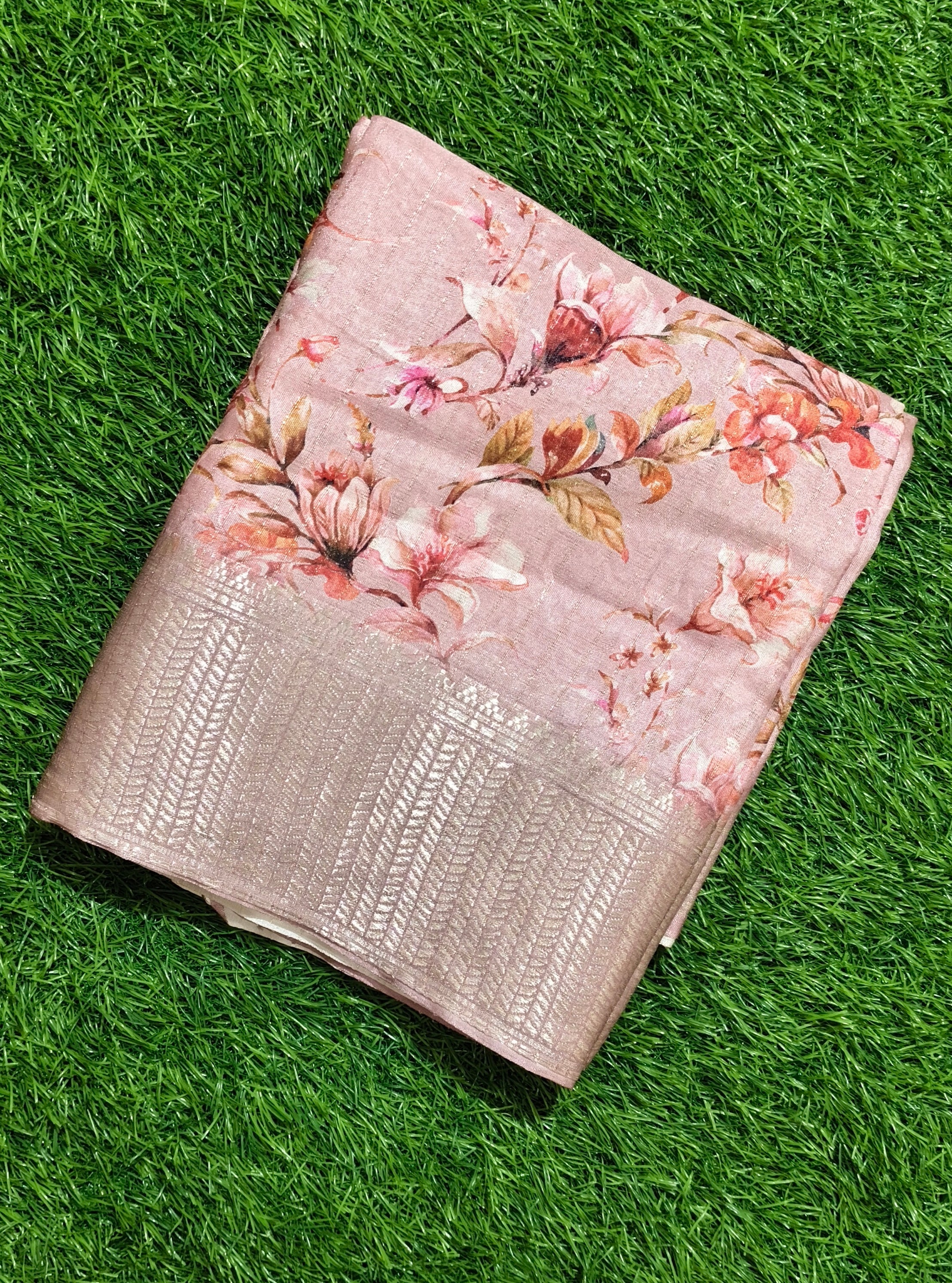 Ethereal Dusty Pink Floral Saree