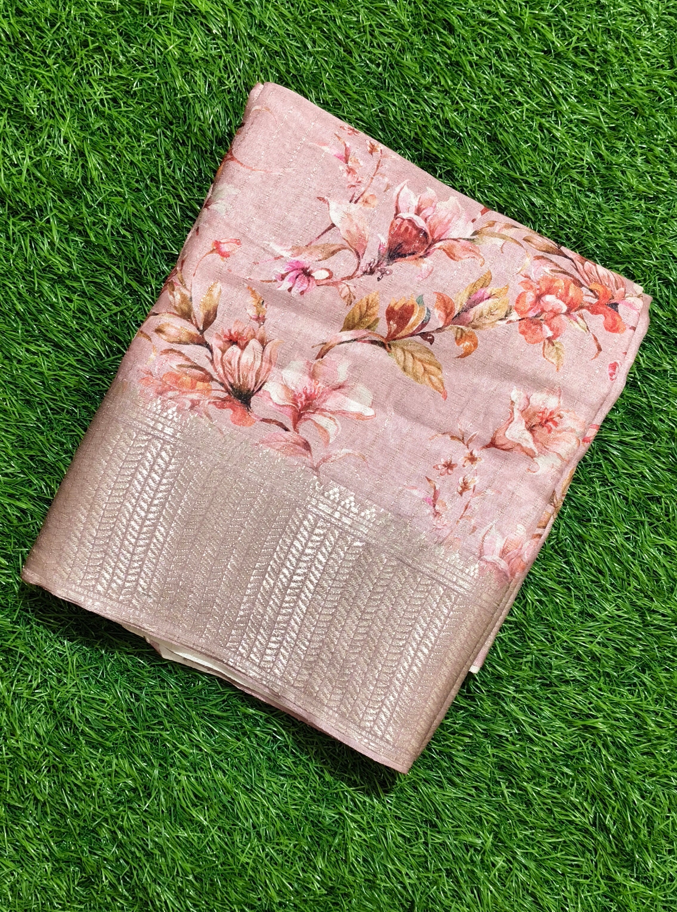 Ethereal Dusty Pink Floral Saree
