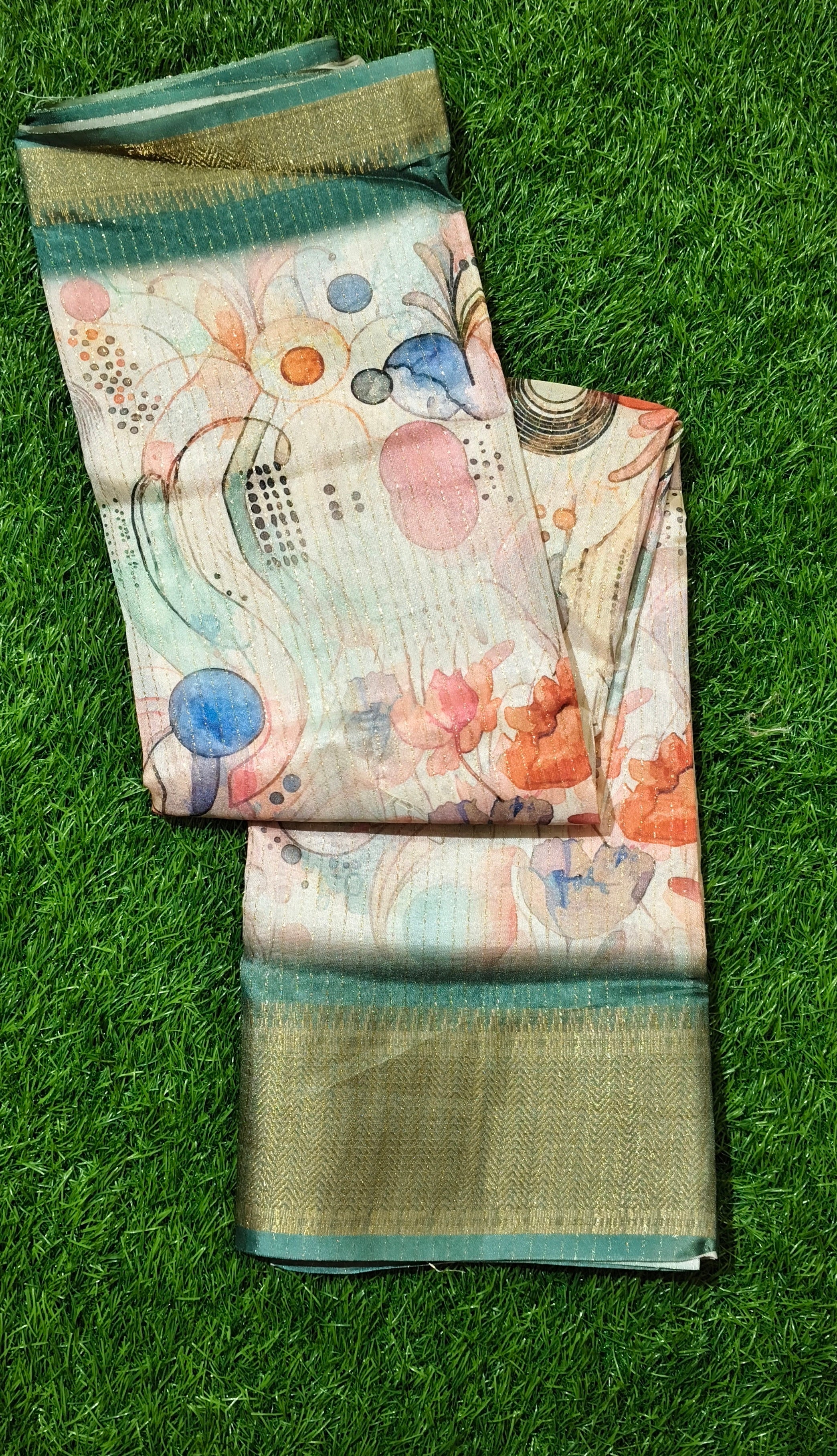 Abstract-Floral Saree