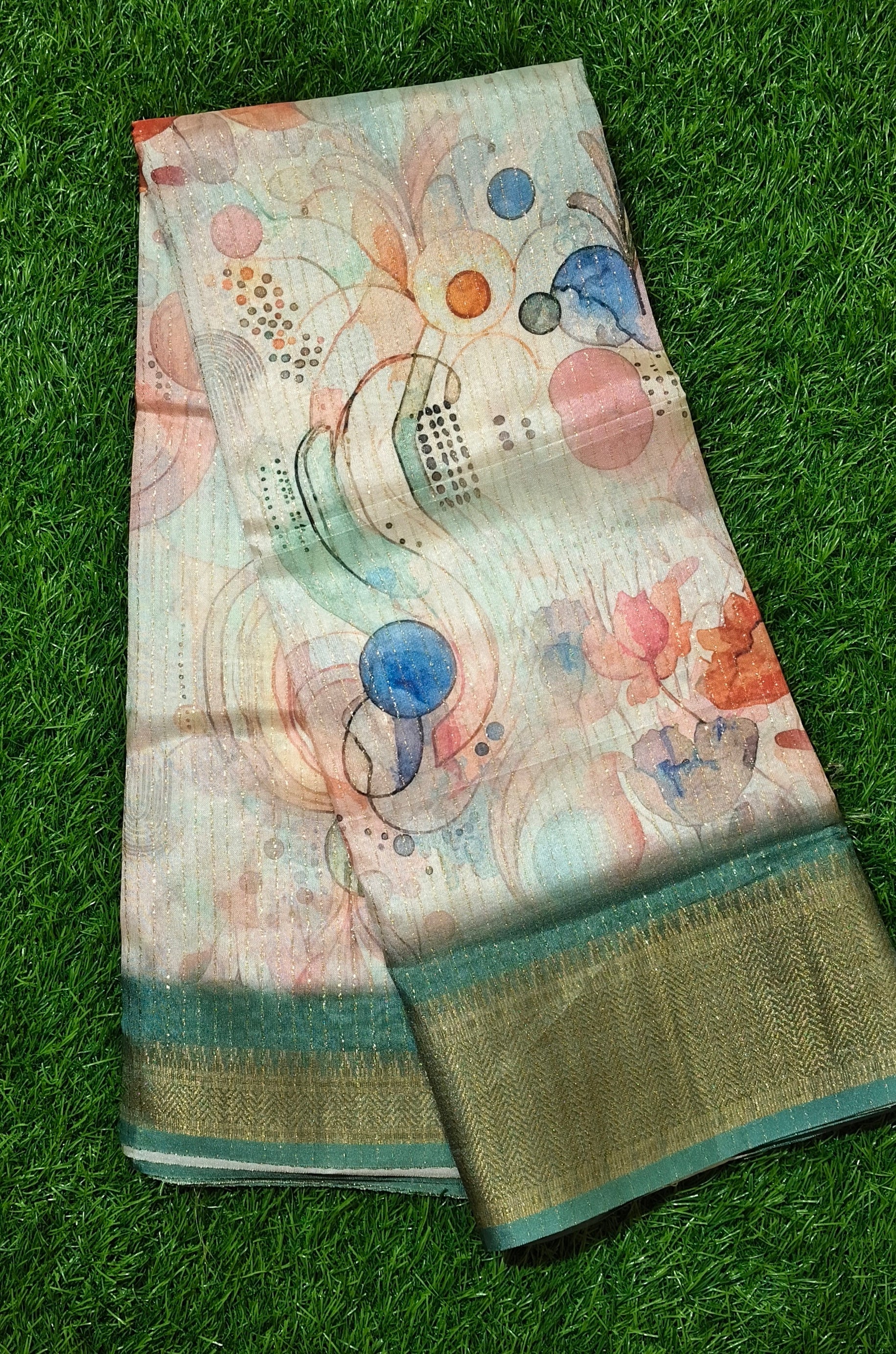 Abstract-Floral Saree