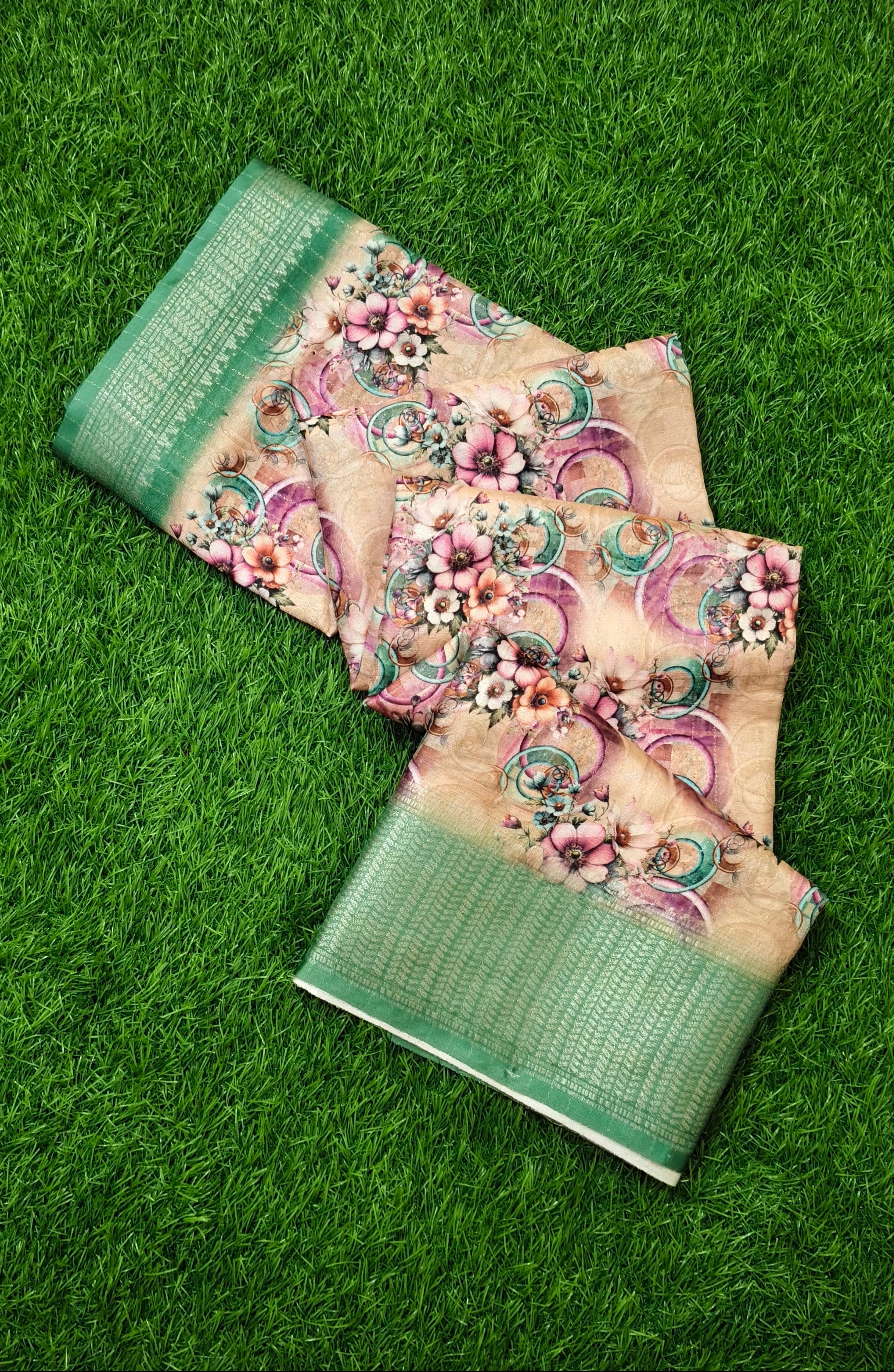 Green Fusion Saree