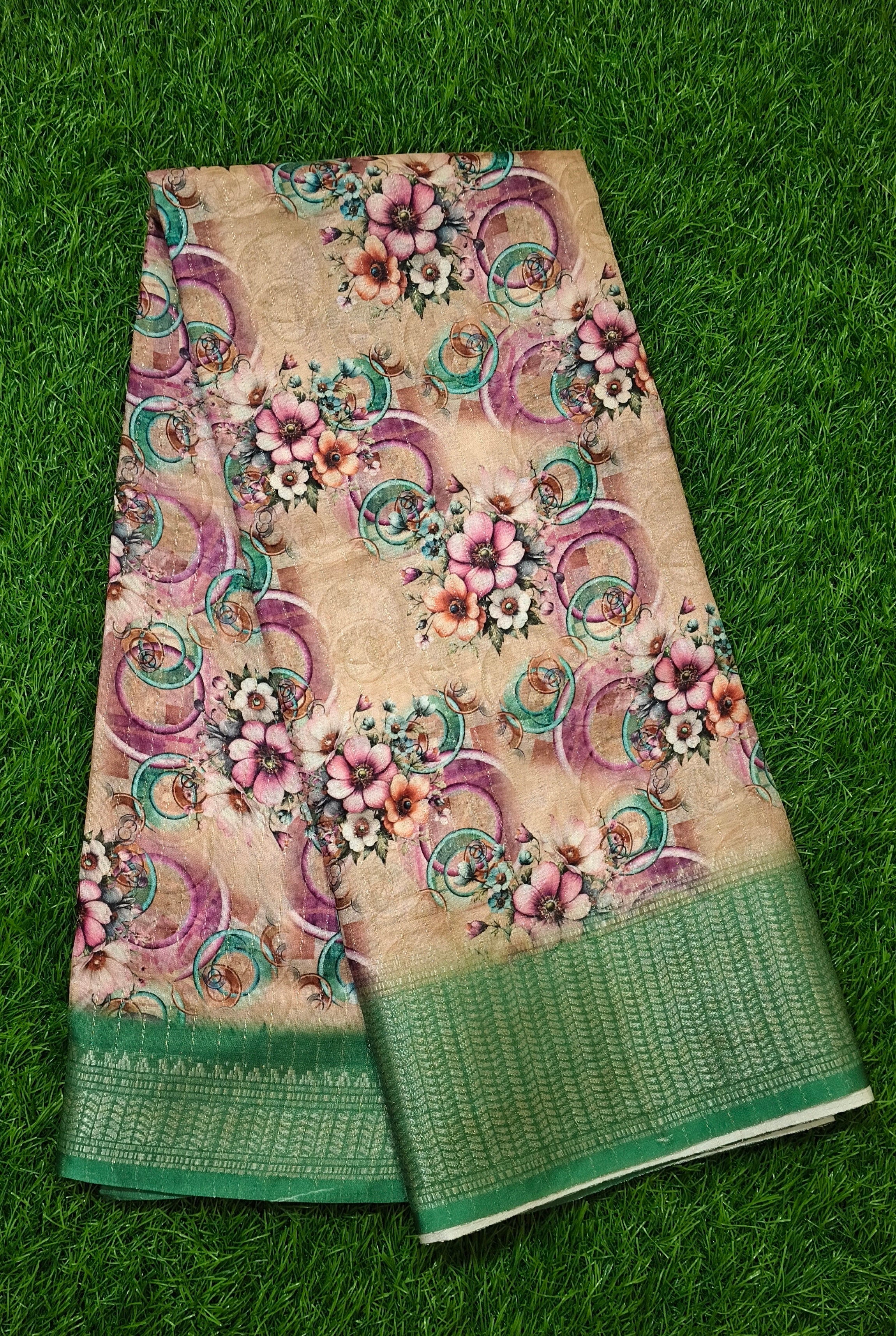 Green Fusion Saree