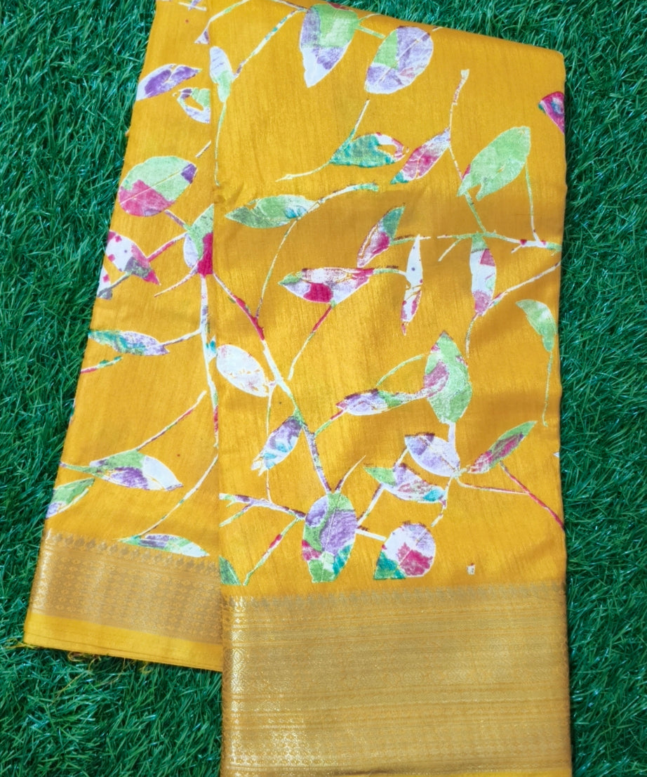 Golden-Yellow Saree