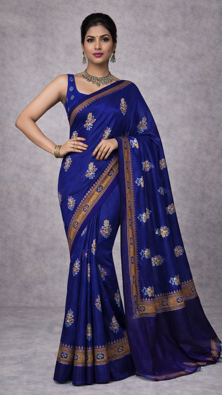 Royal Blue with Multicolor