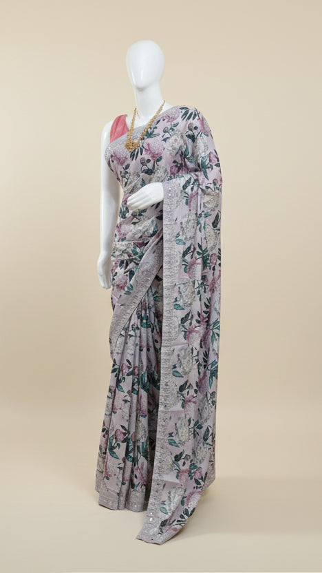 Ethereal Flora Luxe Saree