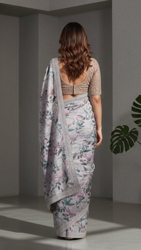 Ethereal Flora Luxe Saree