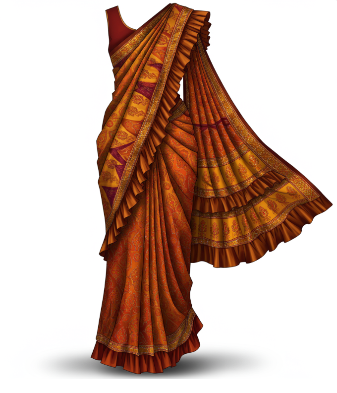 Indo-Western saree style
