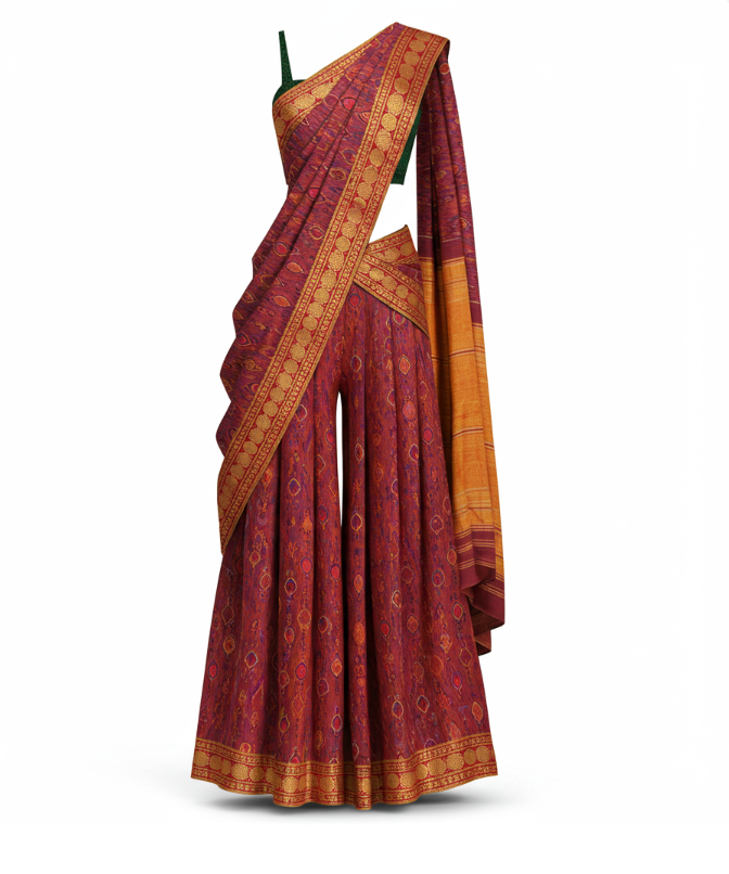 Indo-Western saree style