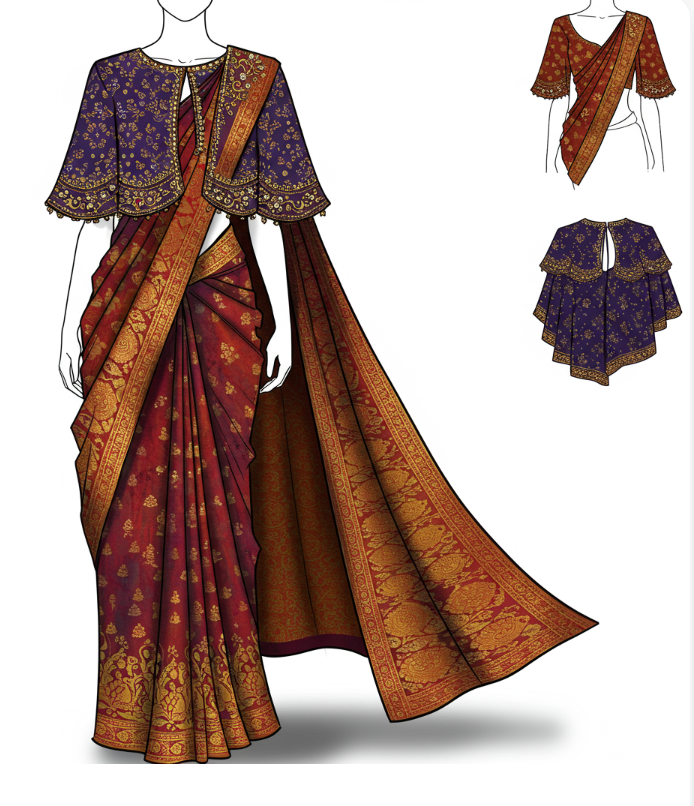 Indo-Western saree style