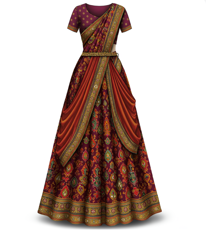 Indo-Western saree style