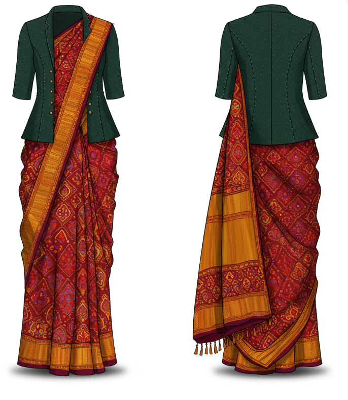 Indo-Western saree style