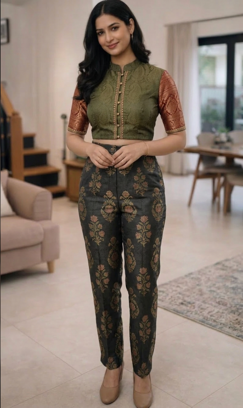 Black Floral Saree