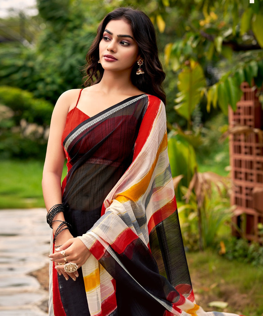 printed chiffon sarees