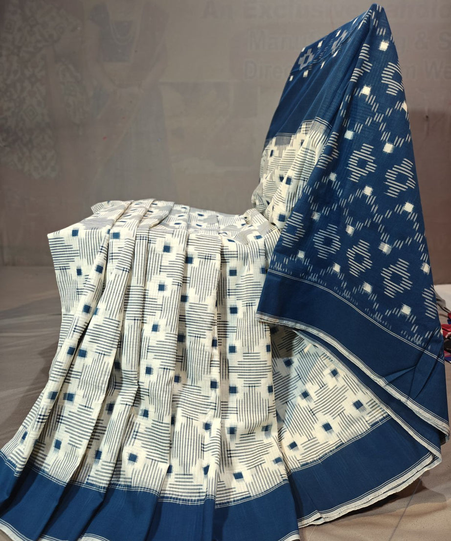 Double Ikkat Teliya Rumal Designer Sarees