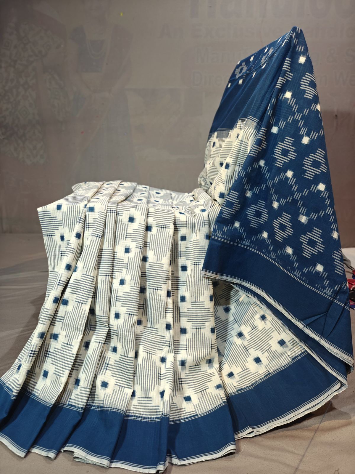 Double Ikkat Teliya Rumal Designer Sarees