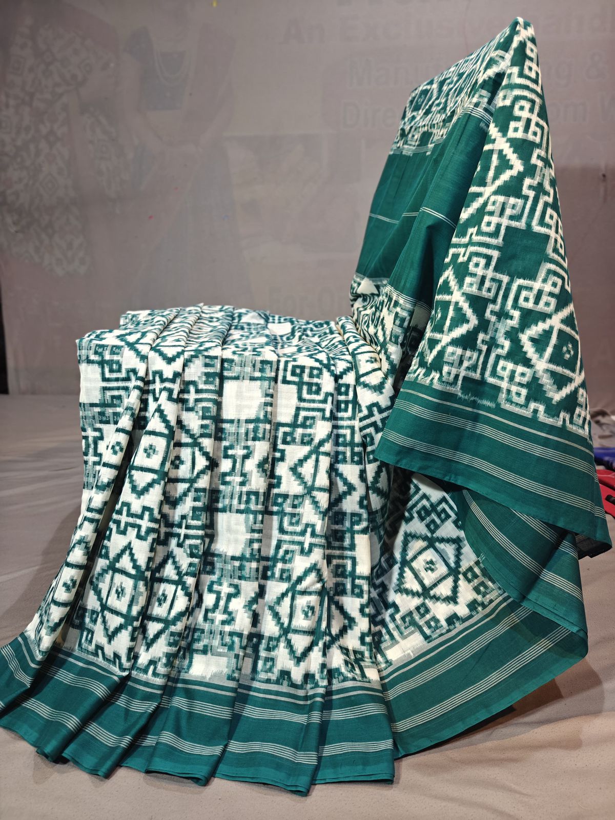Double Ikkat Teliya Rumal Designer Sarees