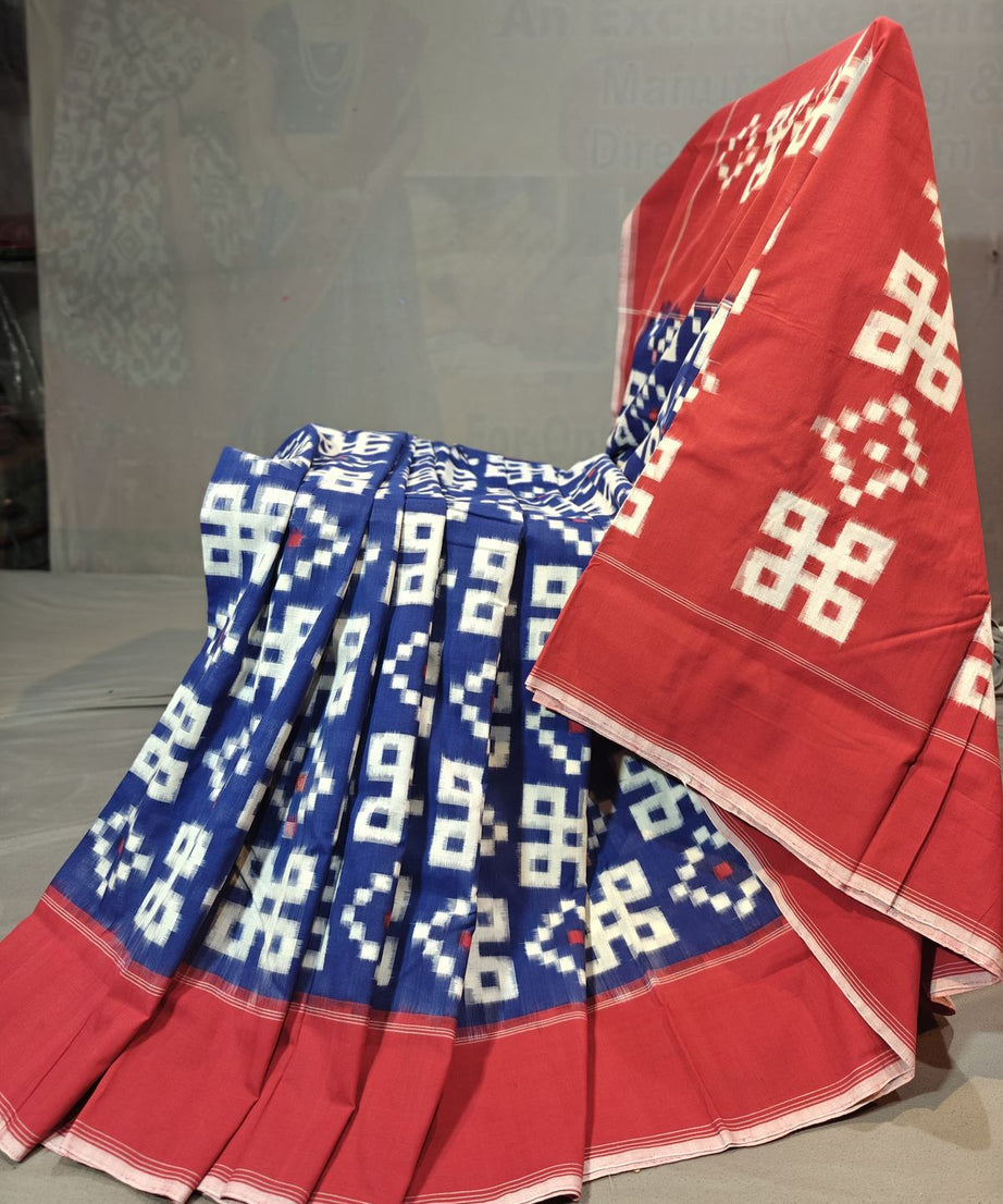 Double Ikkat Teliya Rumal Designer Sarees